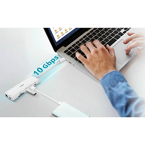 USB-С Хаб D-Link DUP-A01 10in1  2xHDMI, 1xGE, 2xUSB-C, 1xUSB-A 3.1, 1xUSB-A 3.0, 1xSD, 1xmicroSD, 1xUSB-C PD
