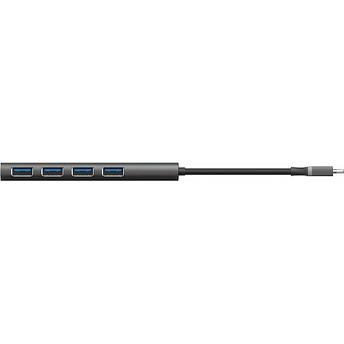 Хаб Trust Halyx USB-С > 4xUSB-А 3.2, Алюміній, 0.1м, Сірий