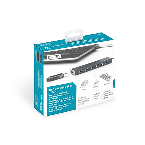 Хаб DIGITUS USB-A > 7хUSB-А, активный