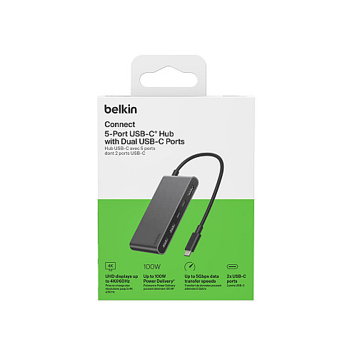 Хаб Belkin USB-C 5в1 HDMI/2хUSB-A/2хUSB-С