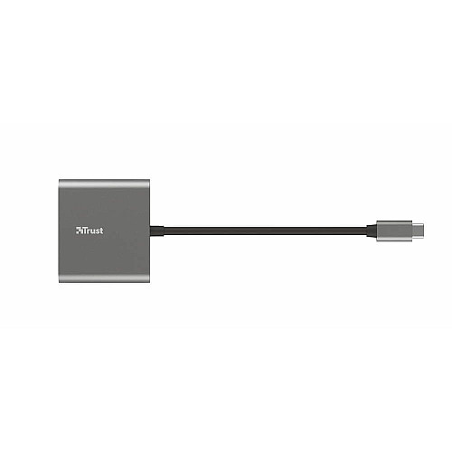 Хаб Trust Dalyx 3-in-1 USB-С > USB-А 3.2/USB-С/HDMI, Алюминий, 0.1м, черный