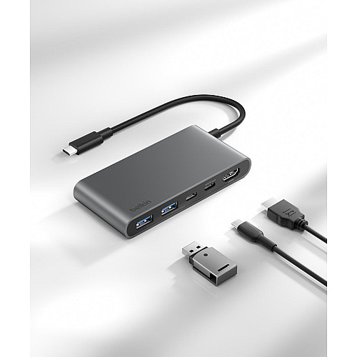 Хаб Belkin USB-C 5в1 HDMI/2хUSB-A/2хUSB-С