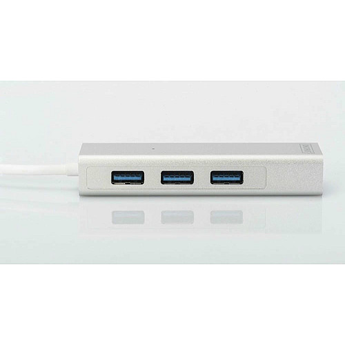 Хаб DIGITUS USB-A > 3xUSB-A/RJ45