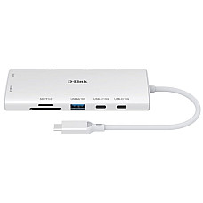 USB-С Хаб D-Link DUP-A01 10in1  2xHDMI, 1xGE, 2xUSB-C, 1xUSB-A 3.1, 1xUSB-A 3.0, 1xSD, 1xmicroSD, 1xUSB-C PD