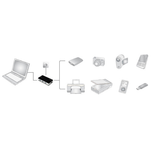 Хаб DIGITUS USB-A > 4хUSB-А, активний
