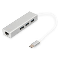 Концентратор DIGITUS USB-C - USB 3.0 3 Port Hub + Gigabit Ethernet