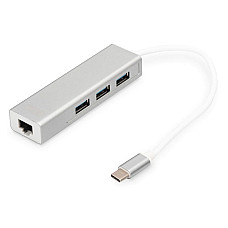 Концентратор DIGITUS USB-C - USB 3.0 3 Port Hub + Gigabit Ethernet
