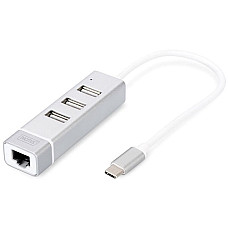 Хаб DIGITUS USB-C > 3xUSB-A/RJ45