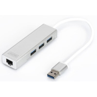 Хаб DIGITUS USB-A > 3xUSB-A/RJ45
