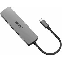 Хаб Acer 5in1 USB-С > 3xUSB-A3.0/HDMI/USB-C, 0.15м, сірий