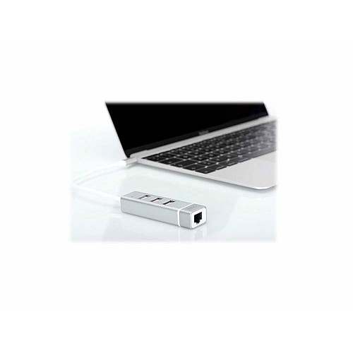 Хаб DIGITUS USB-C > 3xUSB-A/RJ45