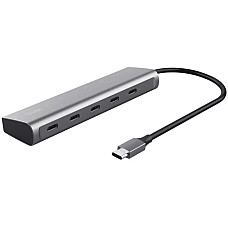 Хаб Trust Halyx USB-C  > 5xUSB-C , Алюміній, 0.1м, сірий