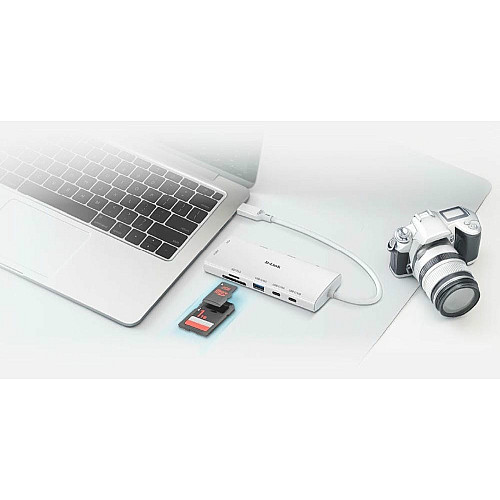USB-С Хаб D-Link DUP-A01 10in1  2xHDMI, 1xGE, 2xUSB-C, 1xUSB-A 3.1, 1xUSB-A 3.0, 1xSD, 1xmicroSD, 1xUSB-C PD