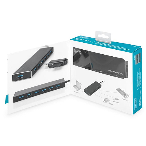 Хаб DIGITUS USB-A > 7хUSB-А, активный