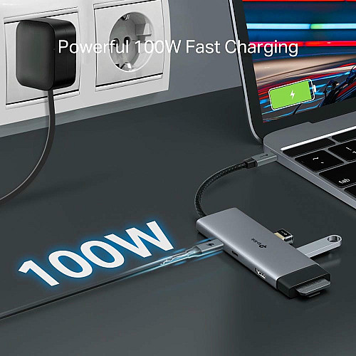 Хаб USB TP-LINK UH7020C USB-C > 2xUSB3.0/1xUSB-C/xHDMI/1xSD/1xmicroSD/1xPD 100Wh