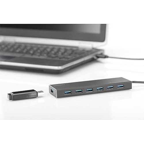 Хаб DIGITUS USB-A > 7хUSB-А, активный