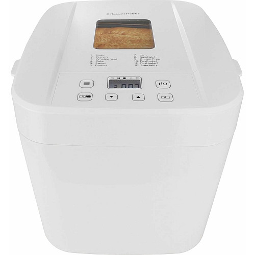 Хлібопічка Russell Hobbs 600Вт, програм-12, макс.вага -1кг, форма-прямокутник, пластик, білий