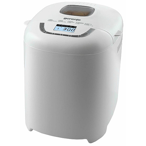 Хлебопечка Gorenje 550Вт, программ-15, макс.вес -0.9кг, форма прямоугольник, пластик, белый