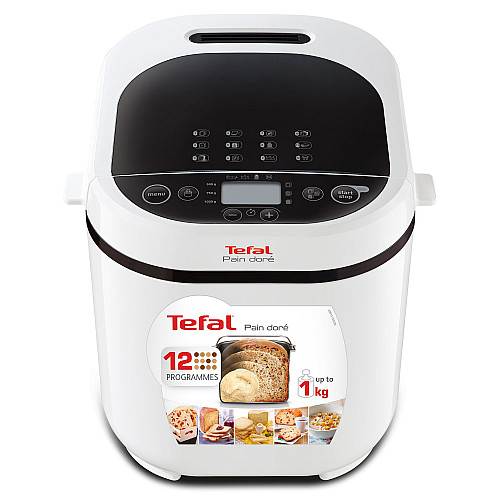 Хлібопічка Tefal PainDore 720Вт, програм-1, макс. вага -1кг, форма-прямокутник, пластик, чорно-білий