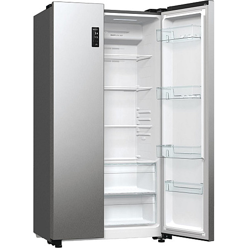 Холодильник SBS Gorenje, 179х67х92см, 2 двери, 356(191)л, А++, NF+, Инв. , зона св-ти, Совн. Диспл, матовый серый