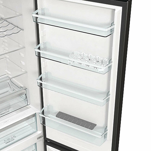 Холодильник з нижн. мороз. камерою Gorenje NRK620EABXL4, 200х60х60см, 2 двері, 235( 96)л, А++, Total NF , Зона св-ті, Зовн. Дисп