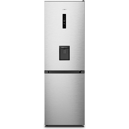 Холодильник Gorenje з нижн. мороз. камерою, 186х59х60см, 2 дв., Х- 207л, М- 97л, A+, NoFrost Plus, Fresh zone, дозатор для води, нерж