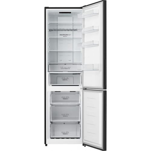 Холодильник з нижн. мороз. камерою Gorenje, 200х60х60см, 2 двері, 238(98)л, А+, NF+, Зона св-ті, Зовн. Дисп, чорний