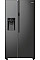 Холодильник SBS Gorenje, 179х70х92см, 2 двері, 376(190)л, А++, NF+, Інв., Зона св-ті, диспенсер, генератор льоду, Зовн. Диспл, чорний