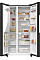 Холодильник SBS Gorenje, 179х70х92см, 2 двері, 376(190)л, А++, NF+, Інв., Зона св-ті, диспенсер, генератор льоду, Зовн. Диспл, чорний