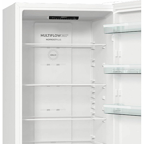 Холодильник с нижн. мороз. камерой Gorenje, 200х60х60см, 2 двери, 235(96)л, А++, NoFrost+, Зона св-ти, белый