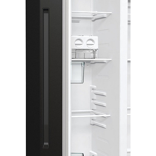 Холодильник SBS Gorenje, 179х67х92см, 2 двери, 353(191)л, А++, NF+, Инв., Зона св-ти, диспенсер, генератор льда, Снаруж. Диспл, черный