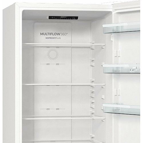 Холодильник с нижн. мороз. камерой Gorenje, 200х60х60см, 2 двери, 235(96)л, А+, NoFrost+, Зона св-ти, LED Диспл внутрь, белый
