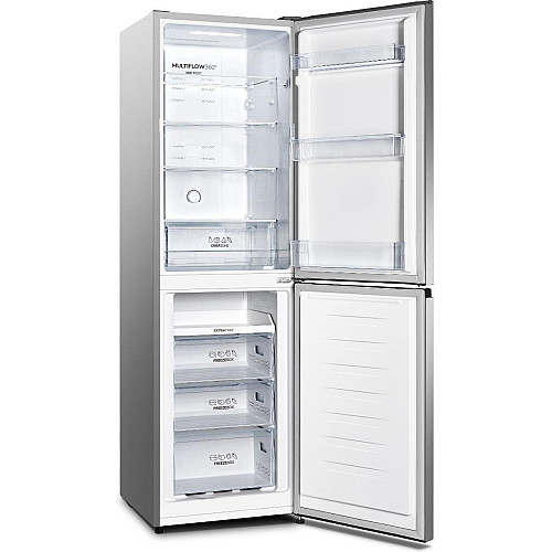 Холодильник з нижн. мороз. камерою Gorenje, 182х55х55см, 2 двері, 171(80)л, А+, NoFrost Plus, Зона св-ті, Сірий