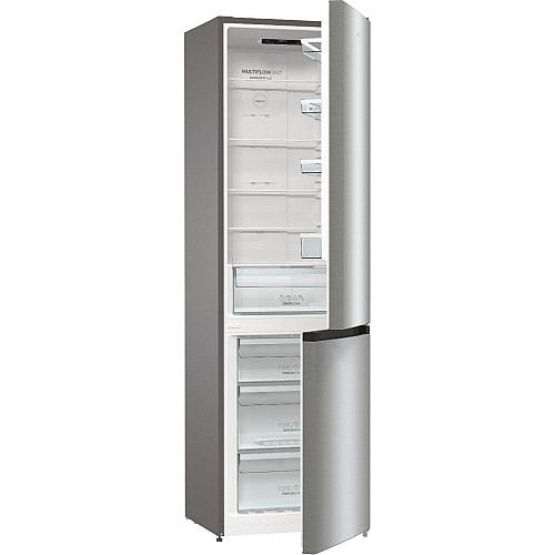 Холодильник с нижн. мороз. камерой Gorenje NRK6202EXL4 200х60х60см, 2 двери, 235(96)л, А++, NoFrost+, Зона св-ти, нержавеющая