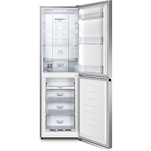 Холодильник з нижн. мороз. камерою Gorenje, 182х55х55см, 2 двері, 171(80)л, А+, NoFrost Plus, Зона св-ті, Сірий
