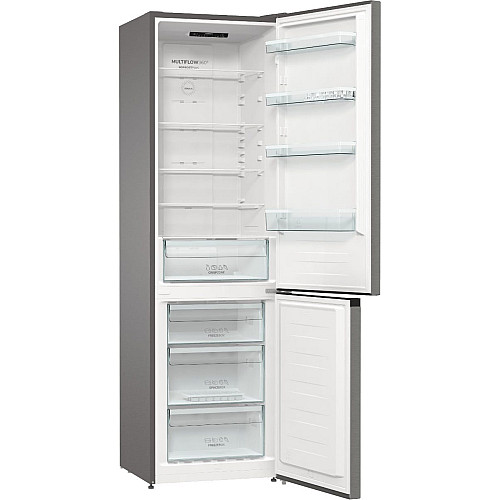 Холодильник с нижн. мороз. камерой Gorenje NRK6202EXL4 200х60х60см, 2 двери, 235(96)л, А++, NoFrost+, Зона св-ти, нержавеющая