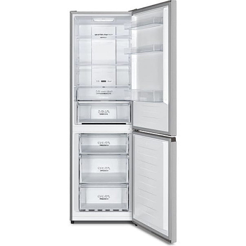 Холодильник с нижн. мороз. камерой Gorenje, 185х60х60см, 2 двери, 210(110)л, А++, NoFrost Plus, Зона св-ти, Снаруж. Диспл серый