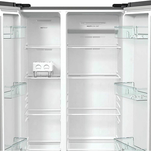 Холодильник SBS Gorenje, 179х67х92см, 2 двери, 356(191)л, А++, NF+, Инв. , зона св-ти, Совн. Диспл, матовый серый