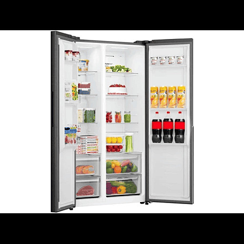 Холодильник SBS Gorenje, 179х62х92см, 2 двери, 345(186)л, А+, NF+, Инв., Зона св-ти, Снаруж. Диспл, черный