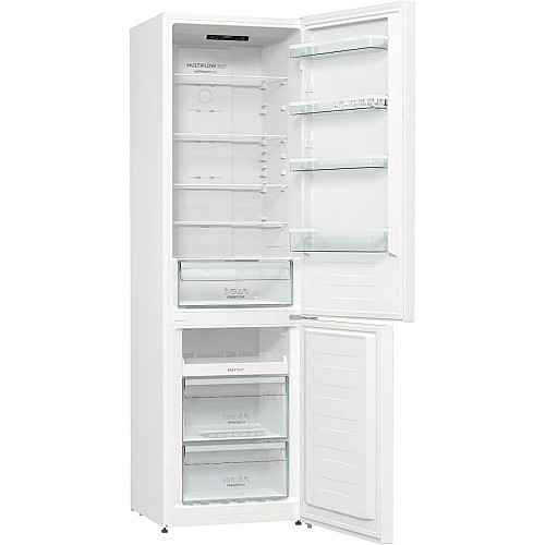 Холодильник с нижн. мороз. камерой Gorenje, 200х60х60см, 2 двери, 235(96)л, А+, NoFrost+, Зона св-ти, LED Диспл внутрь, белый