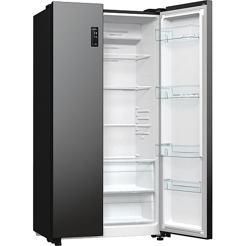 Холодильник SBS Gorenje, 179х67х92см, 2 двери, 356(191)л, А++, NF+, Инв., Зона св-ти, Снаруж. Диспл, черный