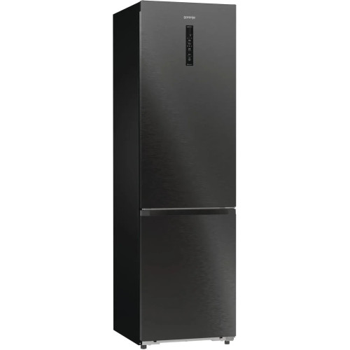 Холодильник з нижн. мороз. камерою Gorenje, 203х66х60см, 2 двері, 257(121)л, А+, Total NF, Зона св-ті, Інвертор, Зовн. Дисп, Wi-Fi, чорний