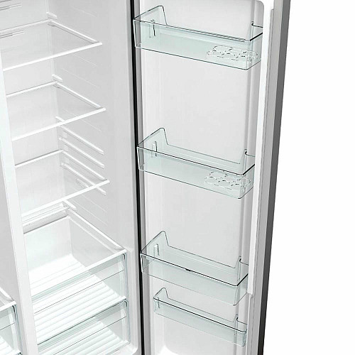 Холодильник SBS Gorenje, 179х67х92см, 2 двери, 356(191)л, А++, NF+, Инв., Зона св-ти, Снаруж. Диспл, черный