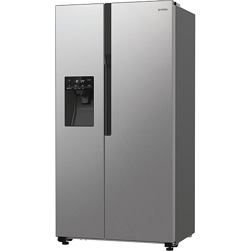Холодильник SBS Gorenje, 179х70х92см, 2 двери, 376(190)л, А++, NF+, Инв., Зона св-ти, диспенсер, генератор льда, Снаруж. Диспл, нерж