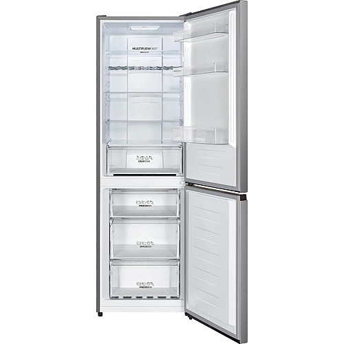 Холодильник Gorenje с нижн. мороз., 185х60х60см, 2 дв., Х-207л, М-93л, A+, NoFrost Plus, Fresh zone, дисплей, серый
