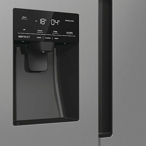 Холодильник SBS Gorenje, 179х70х92см, 2 двери, 376(190)л, А++, NF+, Инв., Зона св-ти, диспенсер, генератор льда, Снаруж. Диспл, нерж