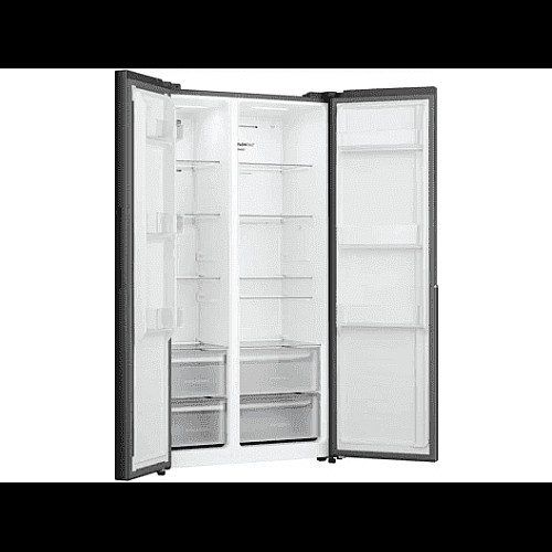 Холодильник SBS Gorenje, 179х62х92см, 2 двери, 345(186)л, А+, NF+, Инв., Зона св-ти, Снаруж. Диспл, черный