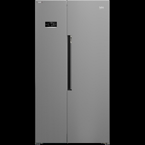 Холодильник Beko SBS, 179x91x71, xолод.відд.-368л, мороз.відд.-190л, 2дв., E, NF, дисплей, нерж