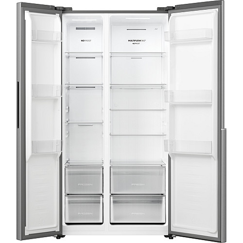 Холодильник SBS Gorenje, 179х62х91см, 2 двері, 347(197)л, А+, NF+, Інв., Зона св-ті, Зовн. Диспл, нерж