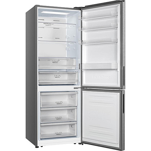 Холодильник с нижн. мороз. камерой Gorenje, Высота - 200см, Глубина-70 см, 347(109)л, А++, NF, Дисплей, 10 кг/24 г, Инвертор, нерж.